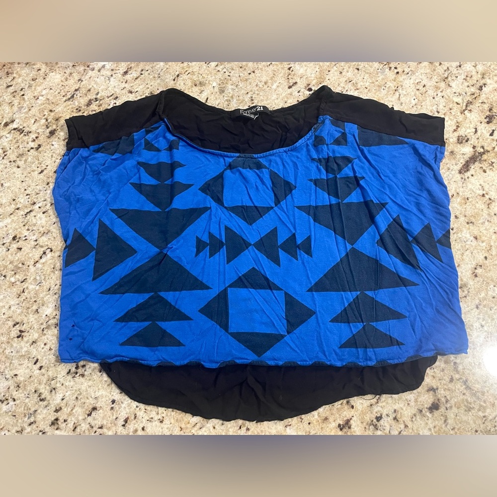 Poncho blue shirt